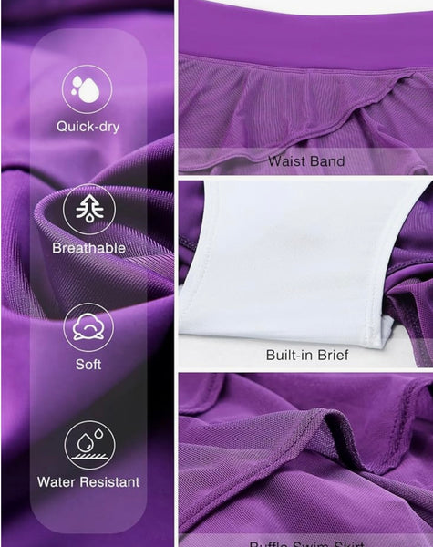 Aubrey Ruffle Swim Skirt