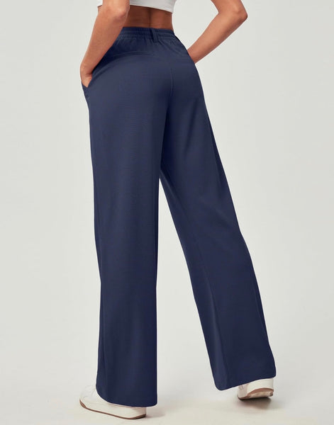 Wide Leg Pants Woman Stretchy Work Dress Pants Women Pull on Business Casual Slacks Trousers Fall Outfits