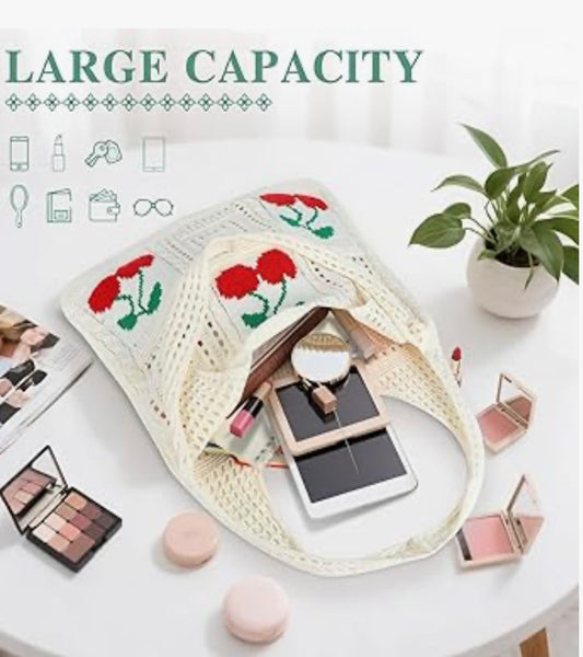 Topdear Crochet Tote Bag for Women – Stylish & Aesthetic Beach Bag