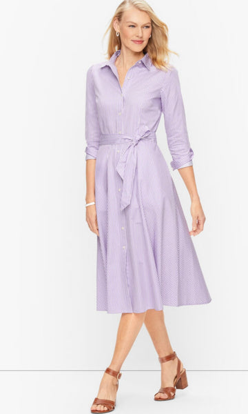 Cotton Stripe Shirtdress