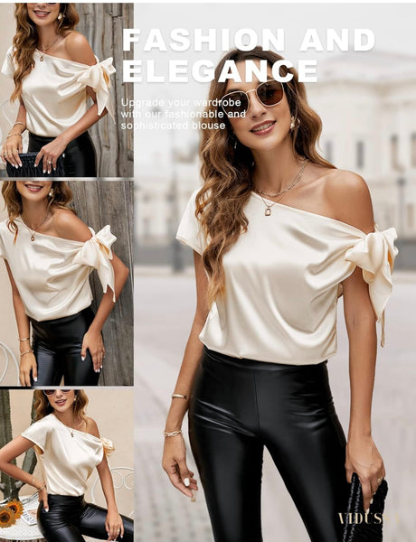 Sienna Off-Shoulder Satin Top