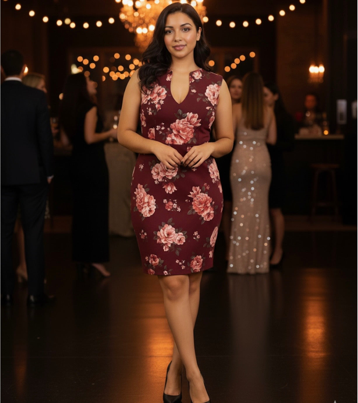 The V-Neck Peony Dress