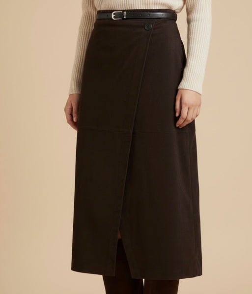 Women's Clothing Street Style High Street Fashion Coffee Color Bodycon Long Skirt