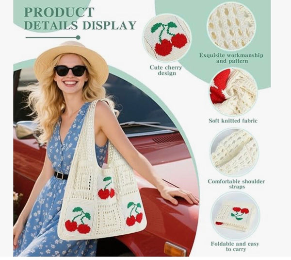 Topdear Crochet Tote Bag for Women – Stylish & Aesthetic Beach Bag