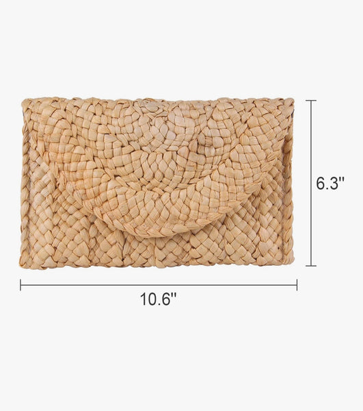 Straw Clutch Purses for Women Summer Beach Bags
Envelope Woven Clutch Handbags