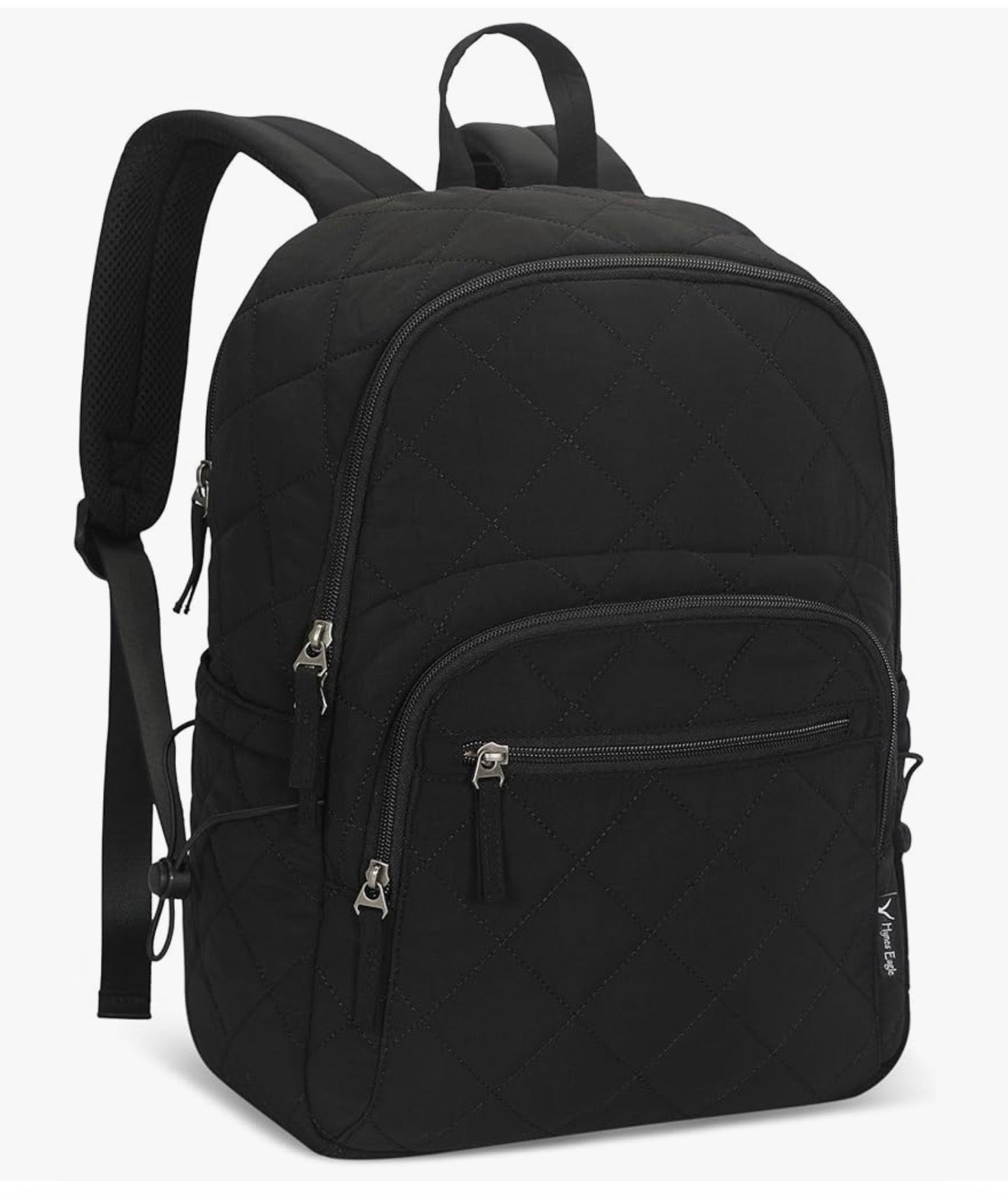 Hynes Eagle Travel Laptop Backpack Quilted College Backpack for Women Puffer Casual Daypack Personal Item Bag for 16 Inch Classic
Black