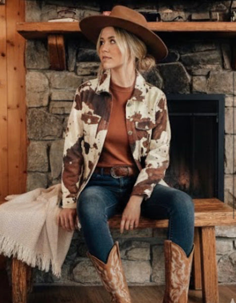 Style Long Sleeve Print Outerwear For Women Loose Fit Fashionable Street Style Coat Elegant Lapel
Design