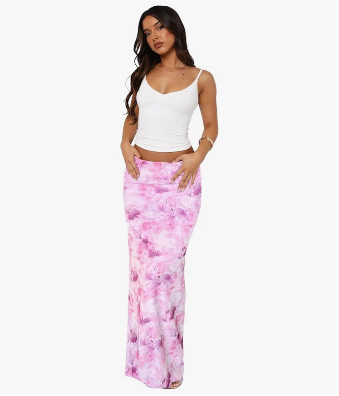 Maya Bodycon Maxi Skirt – Purple Haze