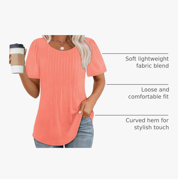 Claire Pleated Summer Top