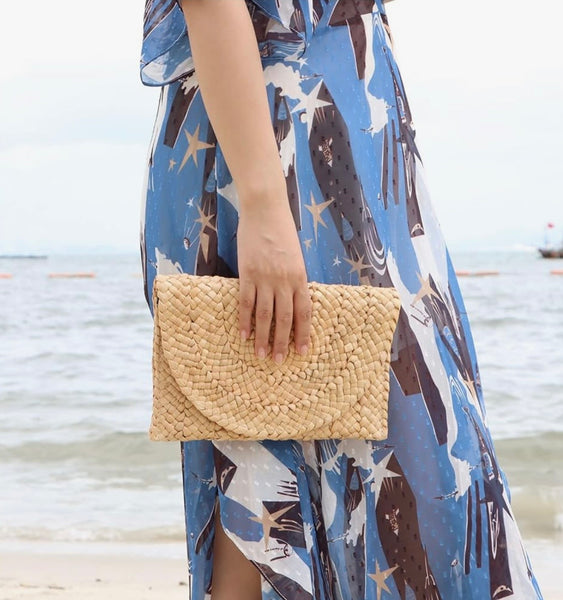 Straw Clutch Purses for Women Summer Beach Bags
Envelope Woven Clutch Handbags