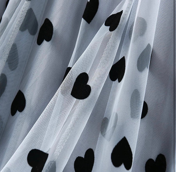 Women's 3D Posy Double-Layered Mesh Midi Skirt