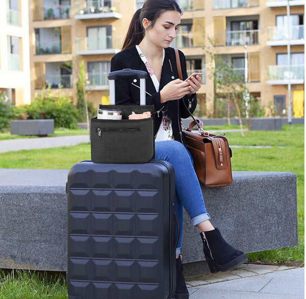 Luggage Travel Cup Holder Attachment – Hands-Free Drink Carrier for Travelers