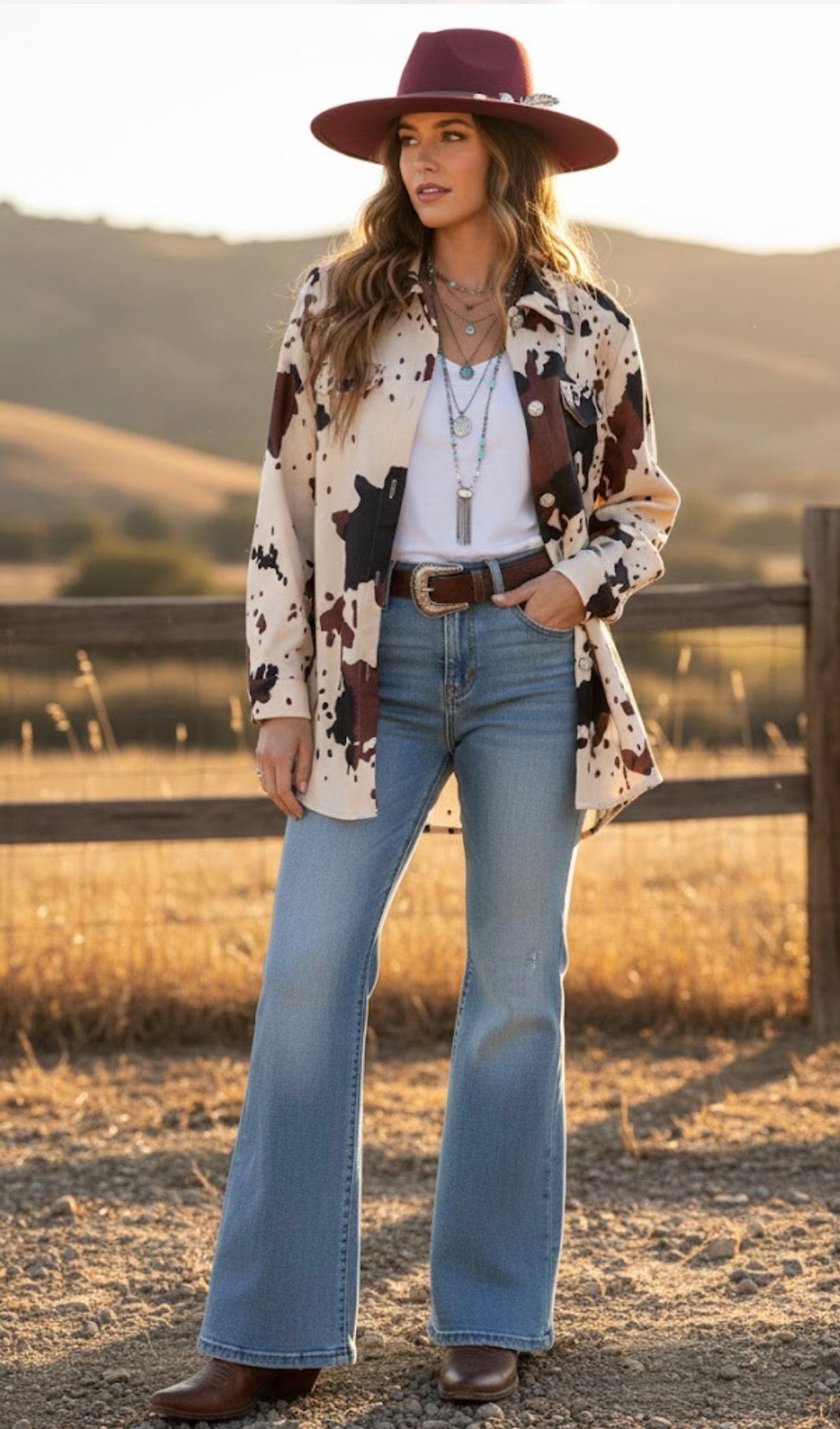 Shacket Cow Print outerwear