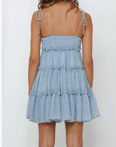 Luna Boho Floral Mini Dress