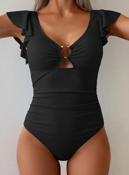 Sculpt & Ruffle One Piece- swimwear