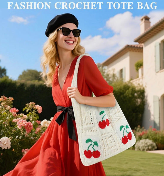 Topdear Crochet Tote Bag for Women – Stylish & Aesthetic Beach Bag