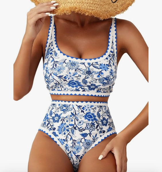 Flora Whip Stitch Bikini Set- swimwear