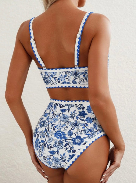 Flora Whip Stitch Bikini Set- swimwear