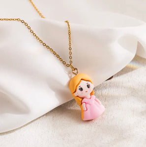 Princess Girls Necklace 18K Gold Plated