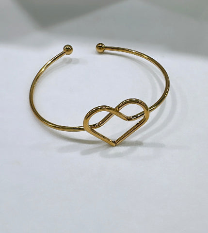 Heart Shape Cuff Bracelet