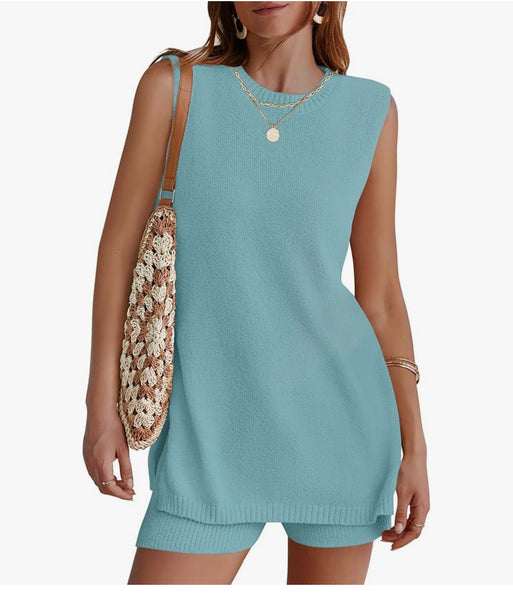 Coastal Breeze Knit Set- Top and Short