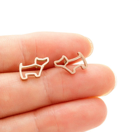 Hollow Dog Ear studs