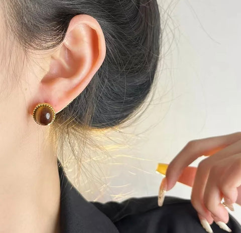 Marble Antique Set Necklace and Studs