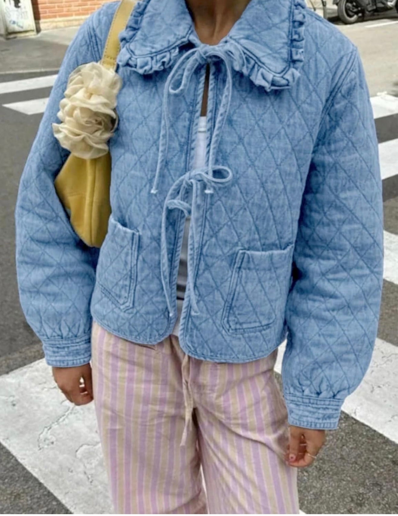 Shacket Denim Peter Pan Collar