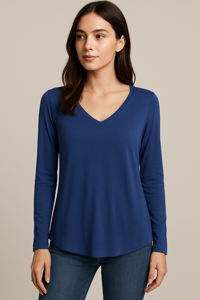 Classic Long Sleeve Top Vee