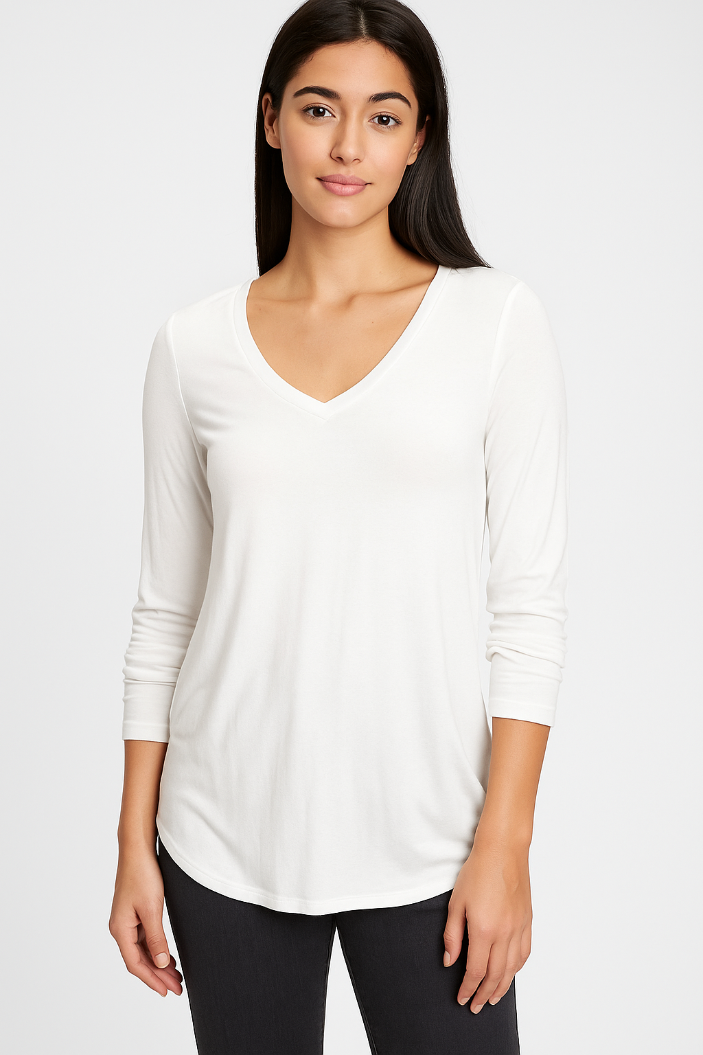 Classic Long Sleeve Top Vee