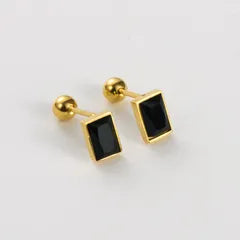 Black Studs Earrings