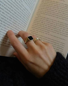 Black square ring