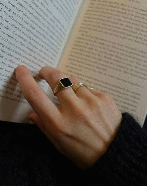 Black square ring