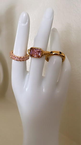 Pink Zircon Ring